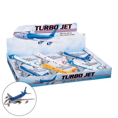 Pull Back Turbo Jets, Die-Cast, Assorted