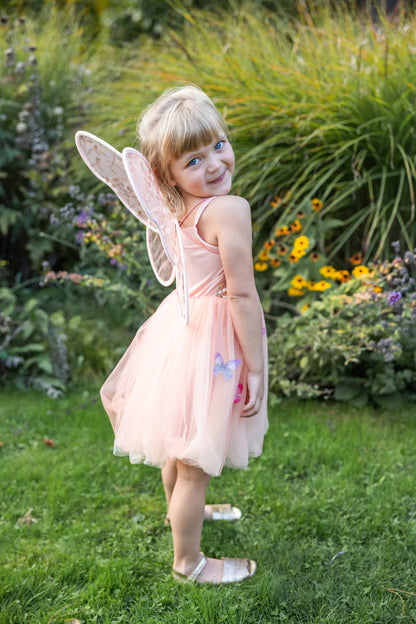 Peach Butterfly Bliss Dress (Size 5-6)