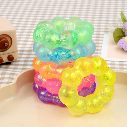 Glitter Donut Squishy Fidget Bracelet