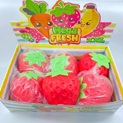 Jumbo Strawberry Slow Rising Squeeze Toy Stress Reliever