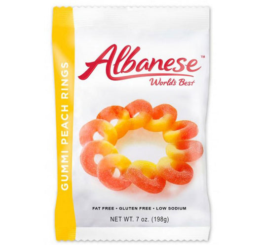 Albanese Gummi Peach Rings 7oz
