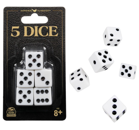 5 Dice Set (Cardinal Classics)