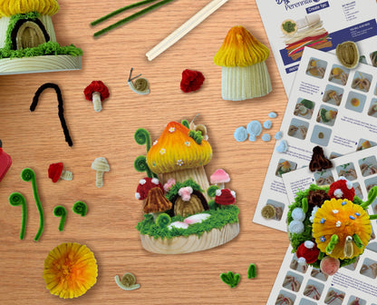 DIY Chenille Kit – Mushroom House