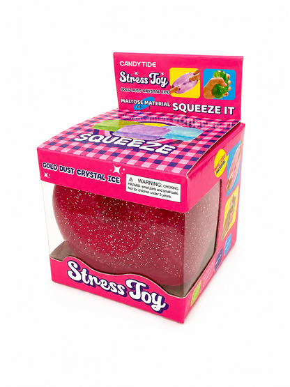 Gold Dust Crystal Ice Stress Toy Cube