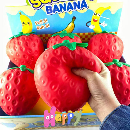 Jumbo Strawberry Slow Rising Squeeze Toy Stress Reliever