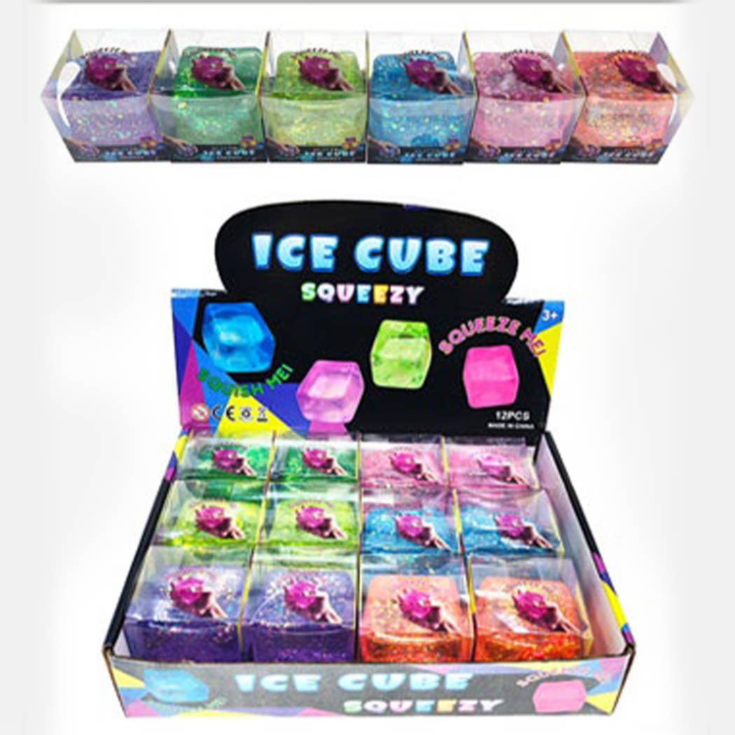 Glittered Maltose Ice Cube Squishy