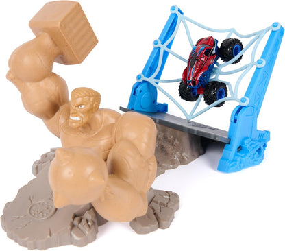 Monster Jam Spiderman Sandman City Battle Playset