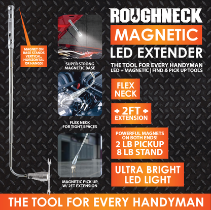 Roughneck Magnetic LED Flashlight Extender Tool