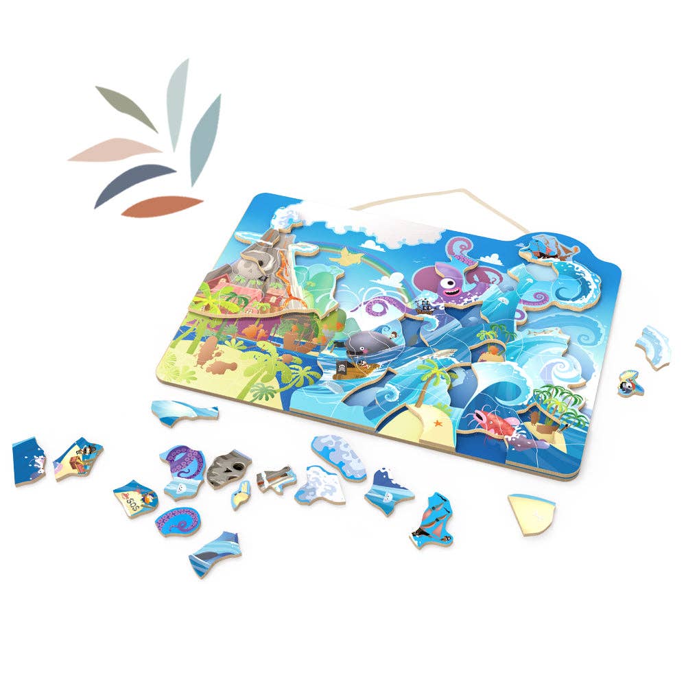 Pirate Magnetic 100pc Puzzle (Speedy Monkey)