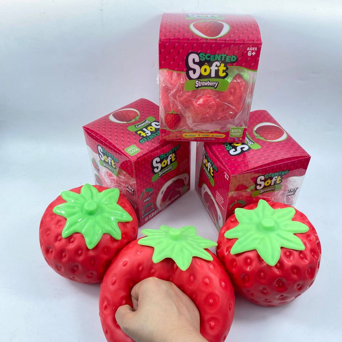 Jumbo Strawberry Slow Rising Squeeze Toy Stress Reliever