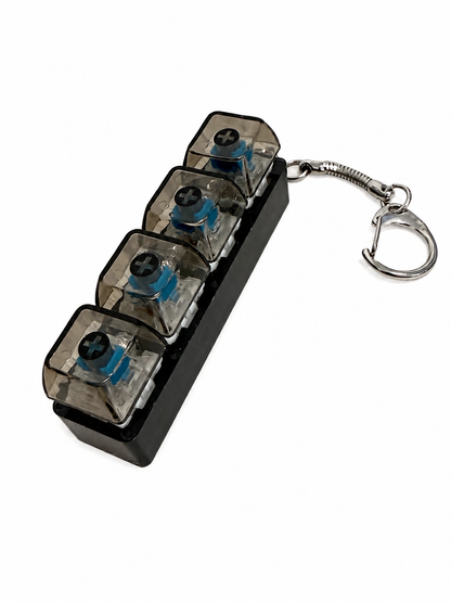 4-Key Mechanical Clicker Keychains – Assorted Colors