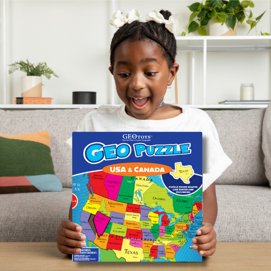 USA + Canada GeoPuzzle - 69 pieces