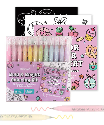 Bold and Bright Coloring Kit- Dessert Colors
