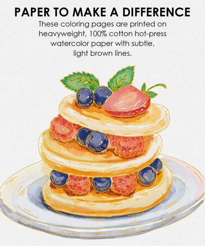 Essential-Themed Watercolor Coloring Book