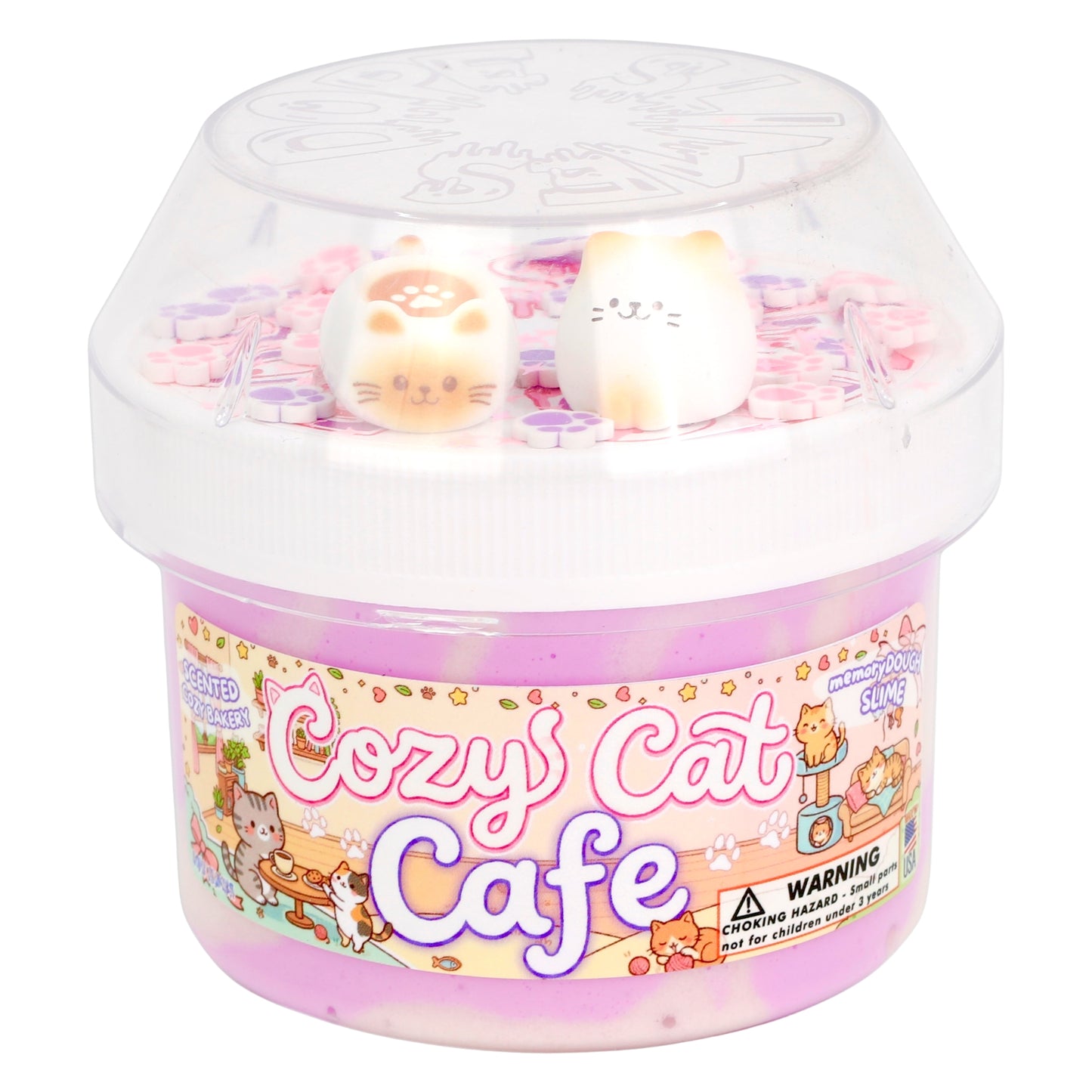 Cozy Cat Cafe Memory Dough Slime (Dopeslimes)