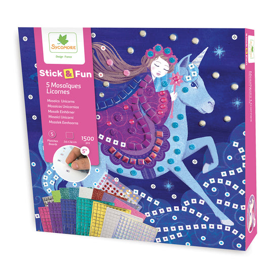 Unicorns Lg. Mosaics - Stick'N Fun