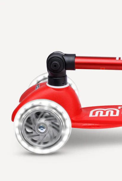 Red Micro Mini LED Scooter - Foldable