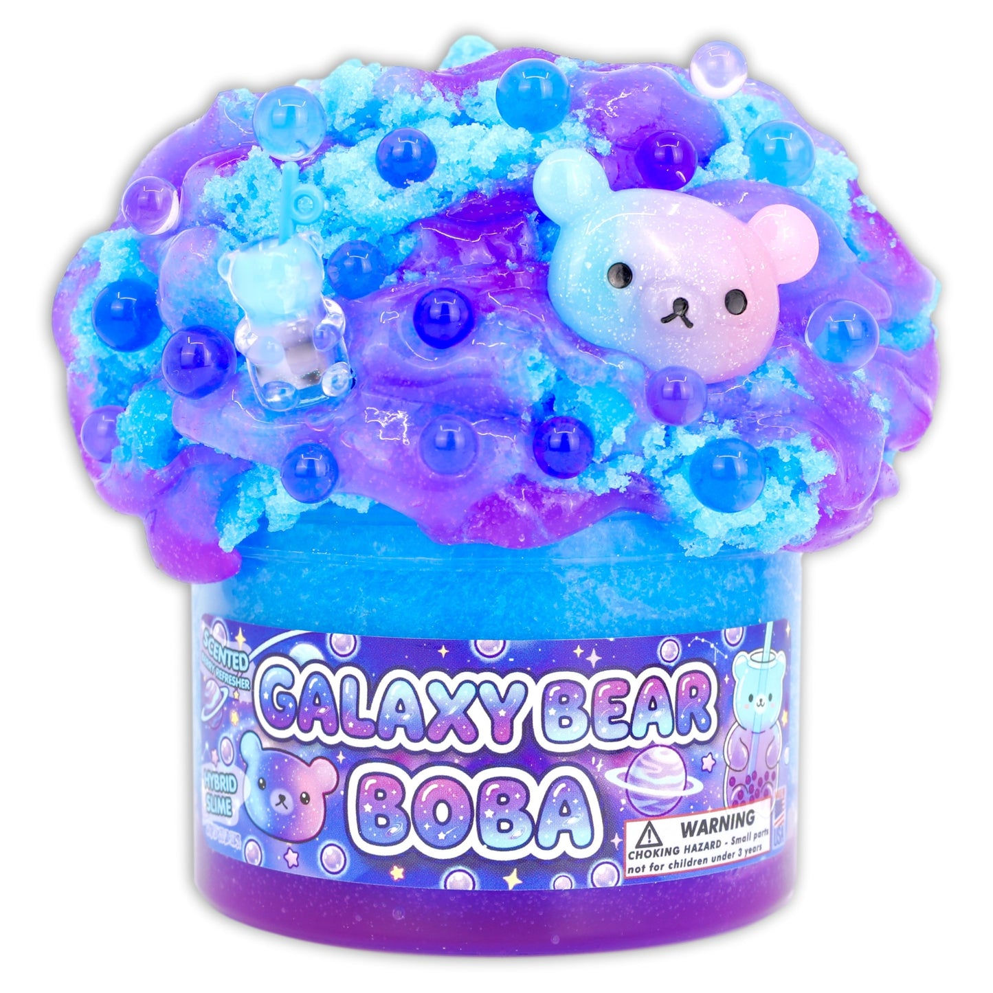Galaxy Bear Boba Hybrid Slime (Dopeslimes)