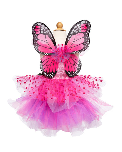 Hot Pink/Lilac Fairy Blooms Deluxe Dress & Wings (Size 5-6)