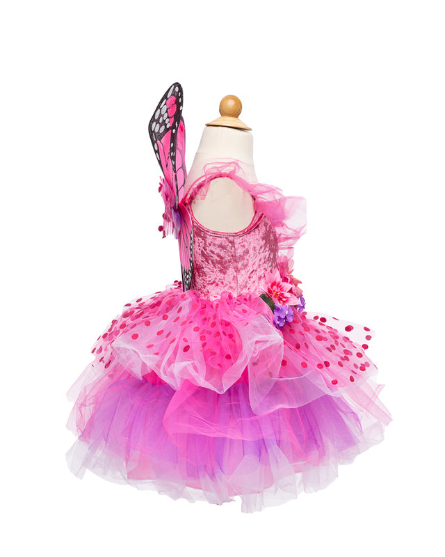 Hot Pink/Lilac Fairy Blooms Deluxe Dress & Wings (Size 5-6)