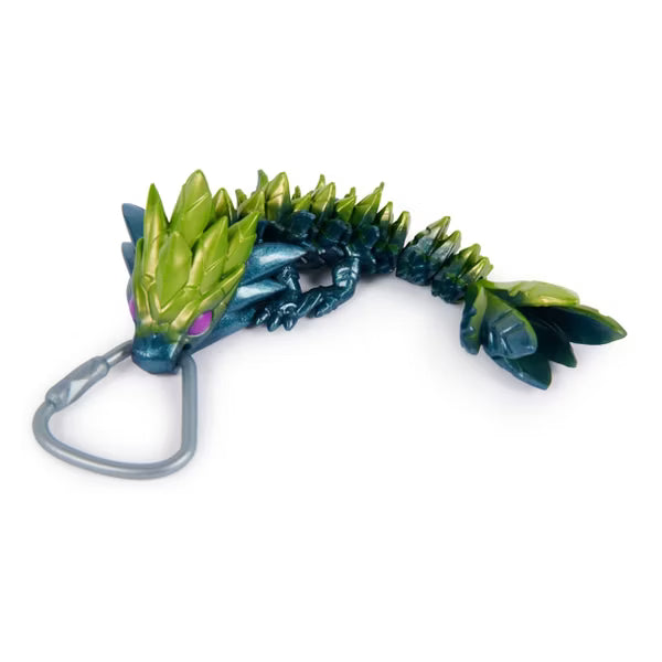 CrystaLynx 6-inch Articulated Dragon with Carabiner Clip