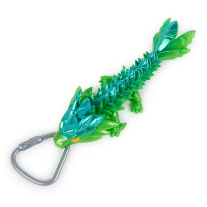 CrystaLynx 6-inch Articulated Dragon with Carabiner Clip