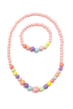 Pearly Pastel Necklace / Bracelet Set