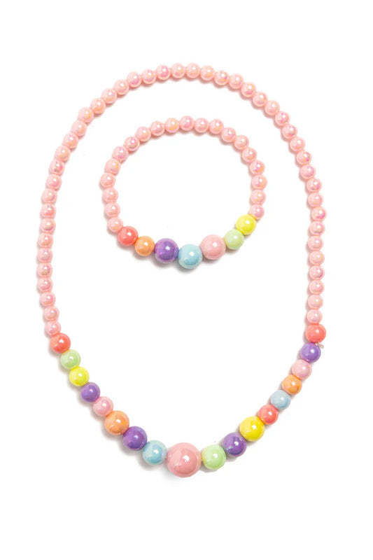 Pearly Pastel Necklace / Bracelet Set