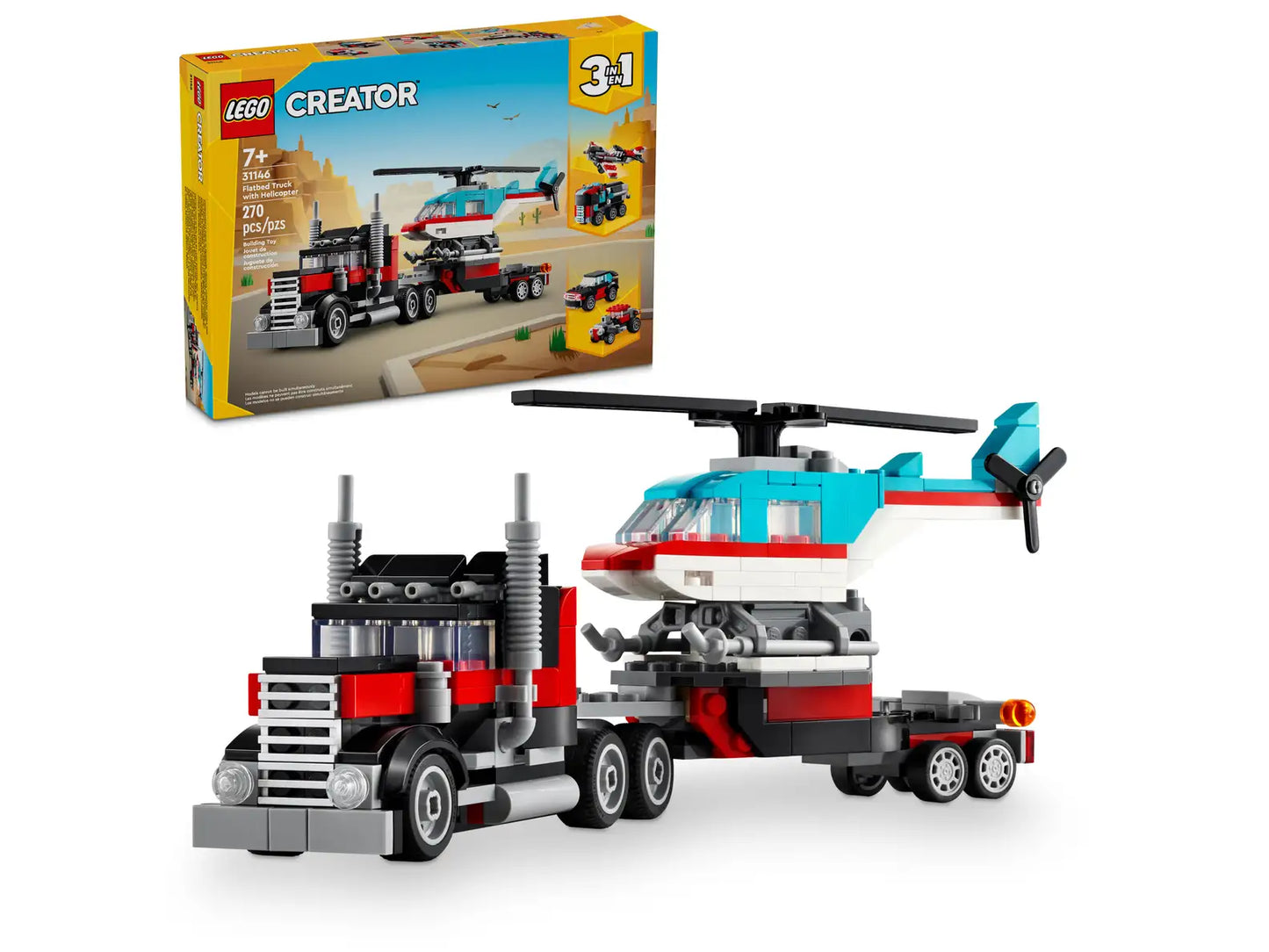 Flatbed Truck Helicopter