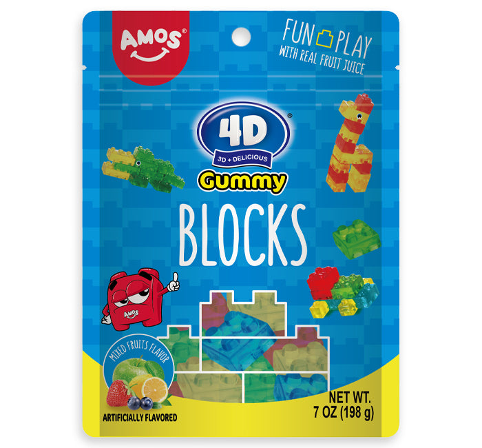 Amos 4D Gummy Blocks 7oz