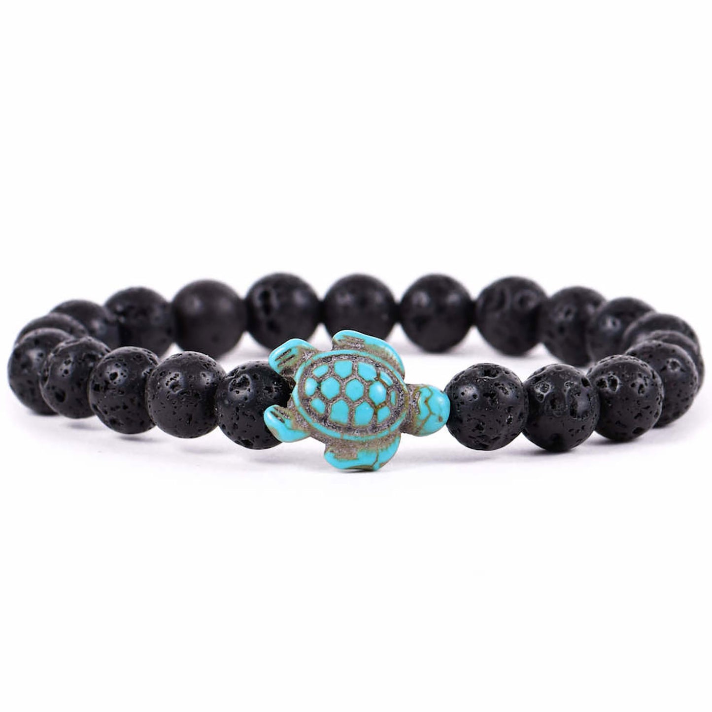 Lava Stone Turtle Fahlo Tracking Bracelet
