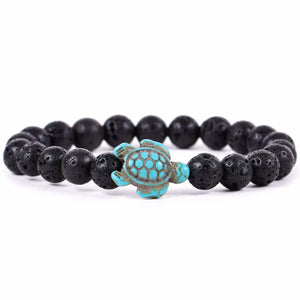 Sea Turtle Lava Stone Journey Bracelet
