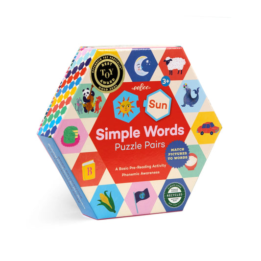 Simple Words Hexagon Puzzle Pair (eeBoo)