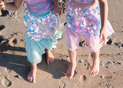 Pink Bling Bling Mermaid Skirt & Hairclip Set