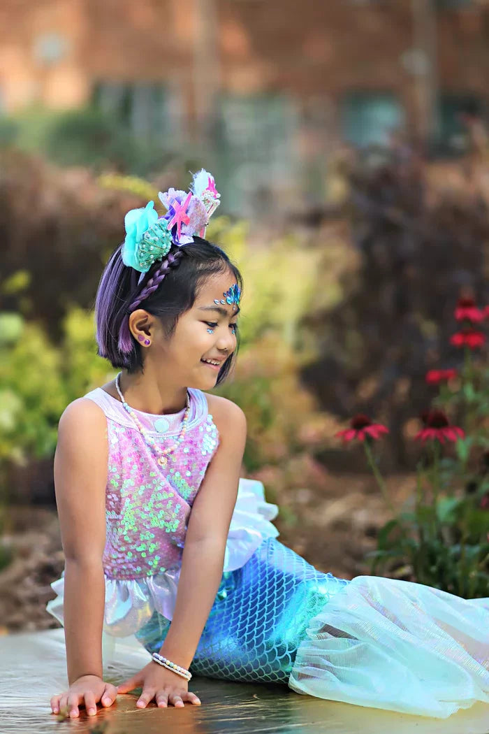 Lilac/Blue Misty Mermaid Dress (Size 3-4)