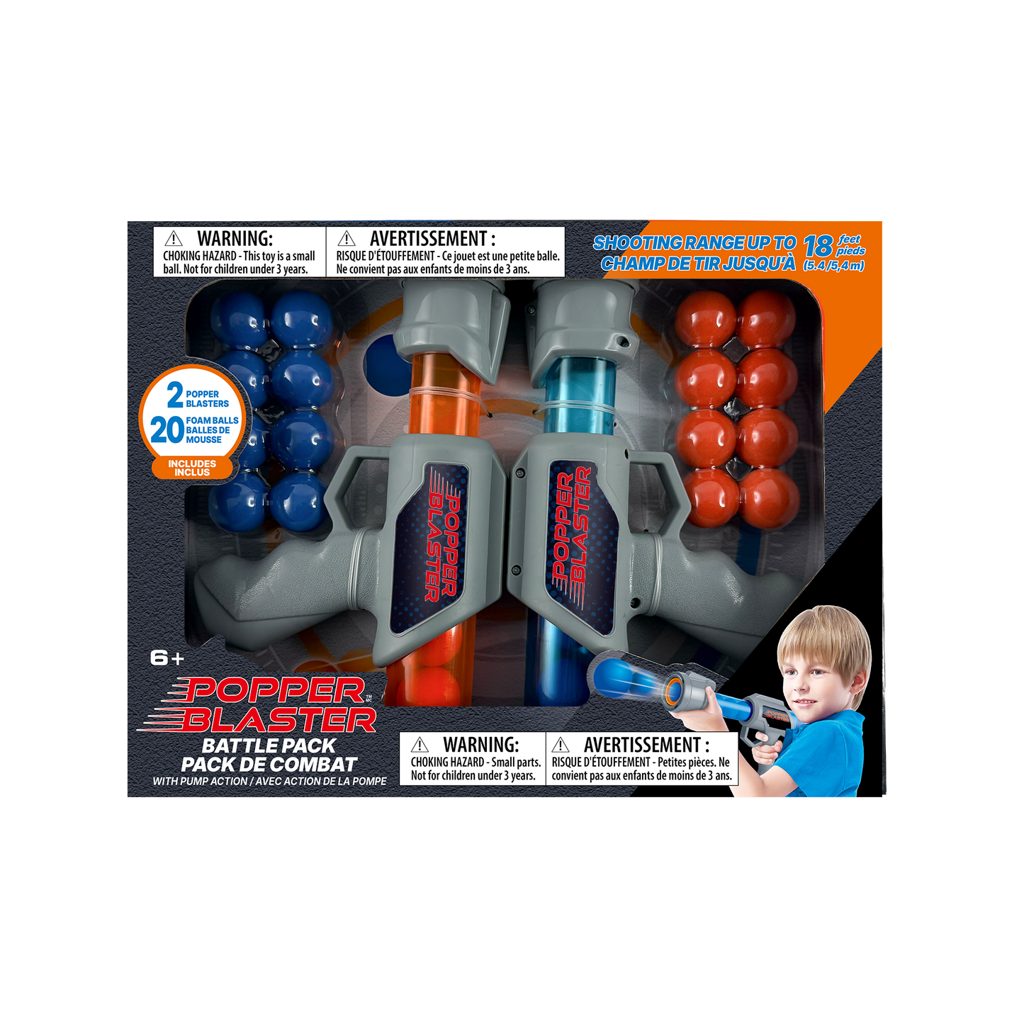 20 Balls Popper Blasters 2Pk