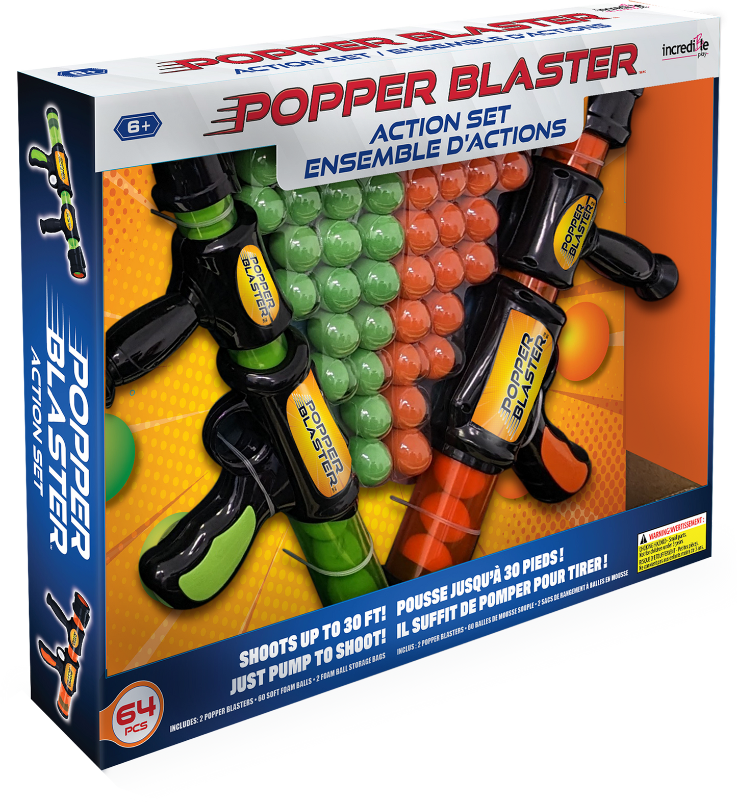 60 Balls Popper Blasters 2pk