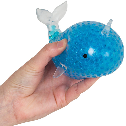 7.5" Light-Up Squeezy Bead Narwhal