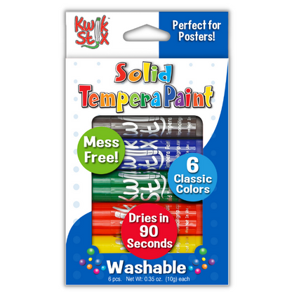 KwikStix Solid Tempera Paint 6 Classic Colors