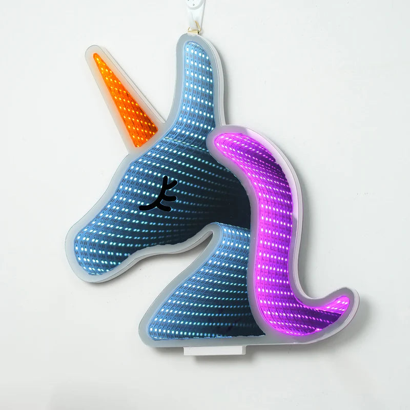 Unicorn - Neon Art Infinity Light Wall & Desk Sign