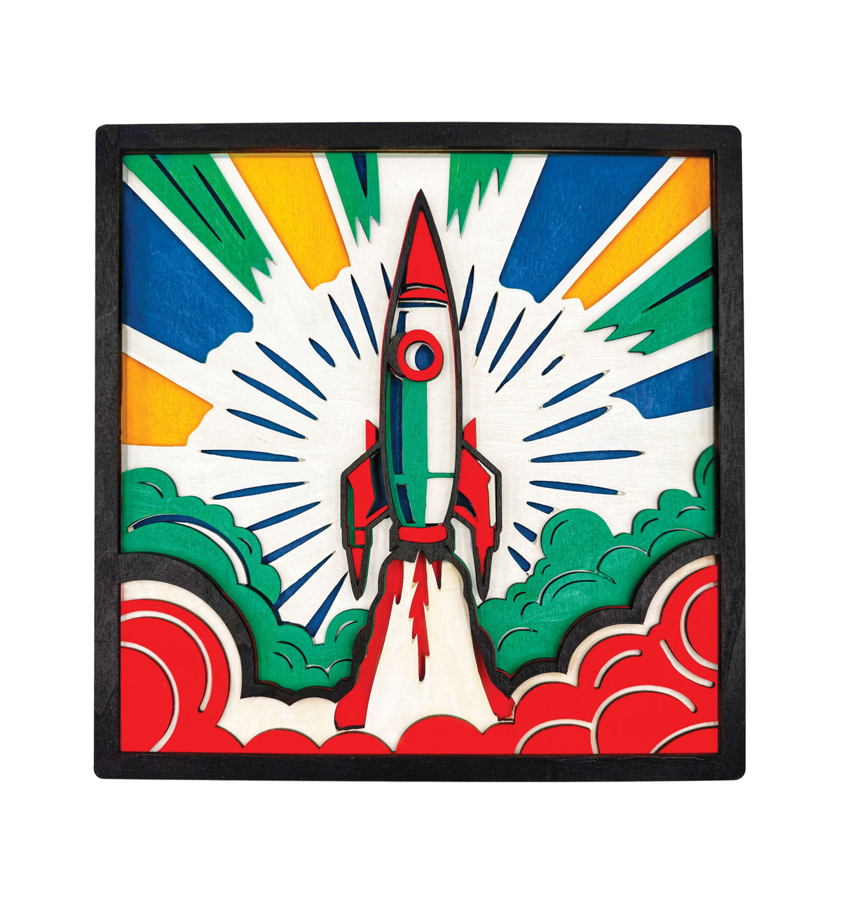Spaceship Wood Art