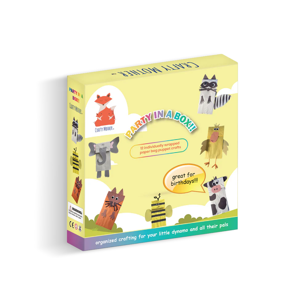 Party in a Box Paper Bag Puppets