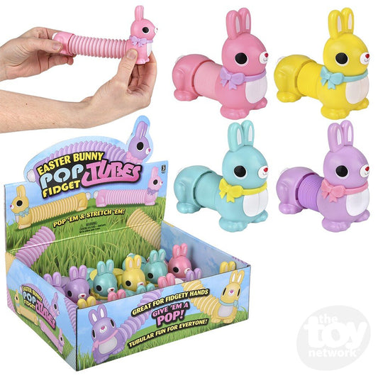 Easter Bunny Fidget Pop Tube 7in
