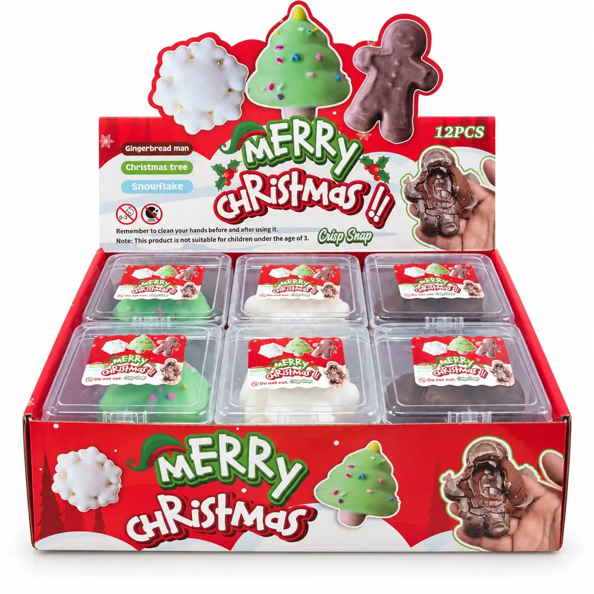 Crispy Shell Christmas Crunchy ASMR Cookie Squishy Stress Relief Toy