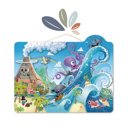 Pirate Magnetic 100pc Puzzle (Speedy Monkey)