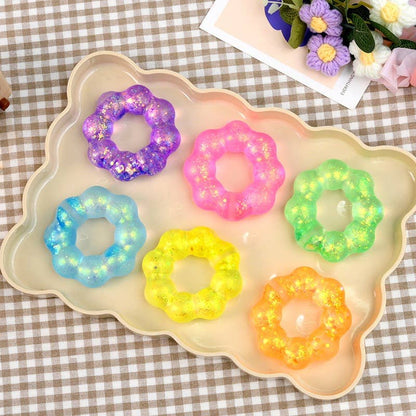 Glitter Donut Squishy Fidget Bracelet
