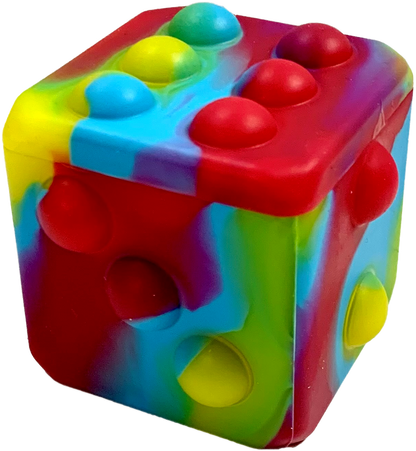 Poppin Dice' - Rainbow Satisfying Fidget Toy, Rainbow Colors