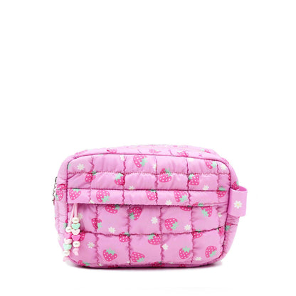 Quilted Scrunchies Strawberry Printed Pouch