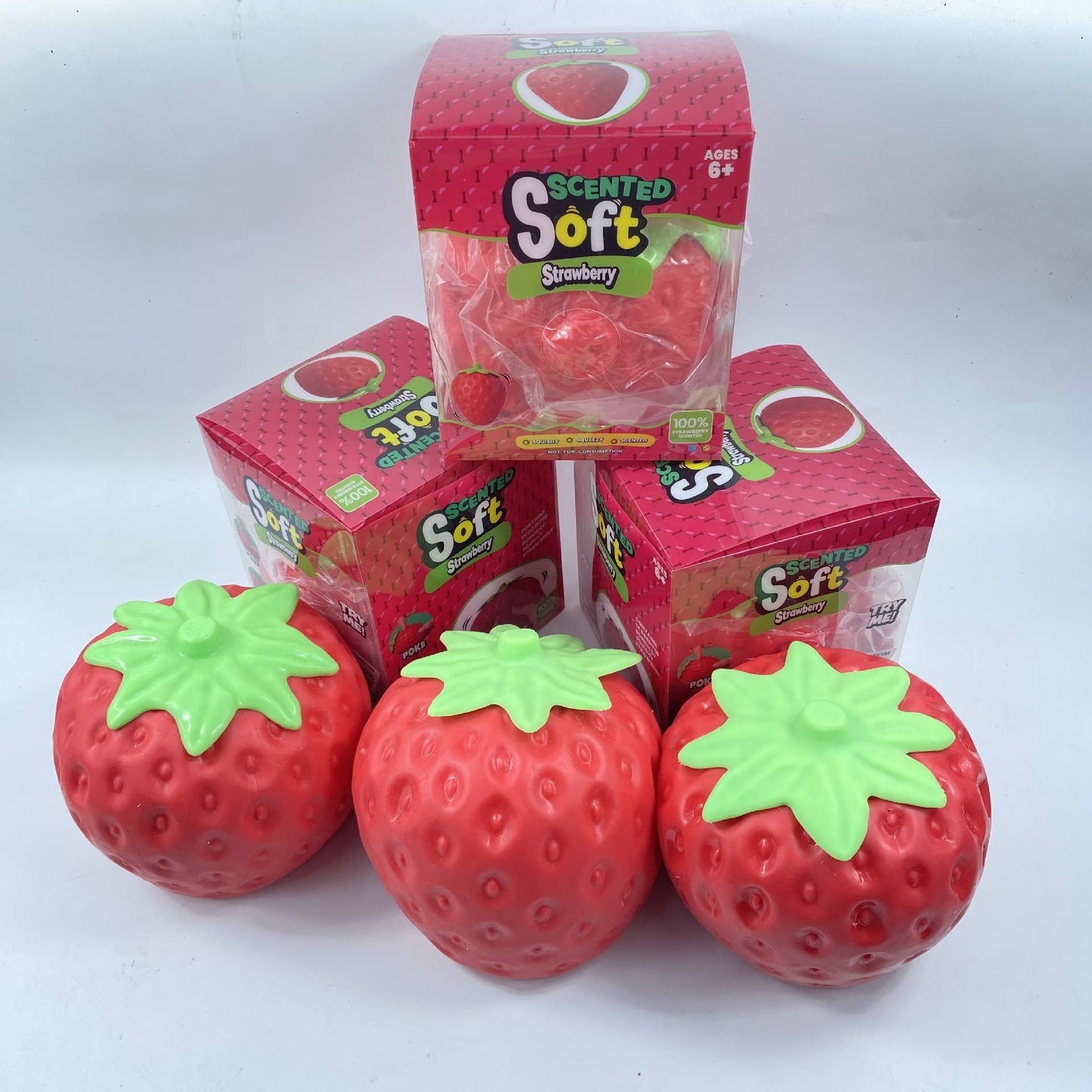 Jumbo Strawberry Slow Rising Squeeze Toy Stress Reliever