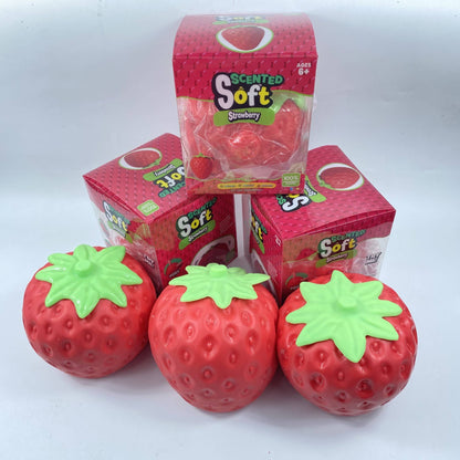 Jumbo Strawberry Slow Rising Squeeze Toy Stress Reliever